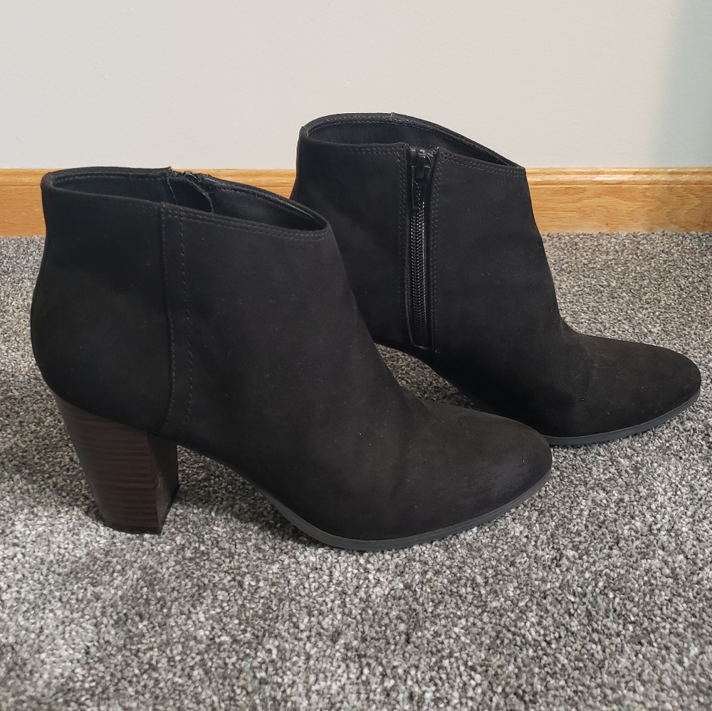 Black Suede Booties